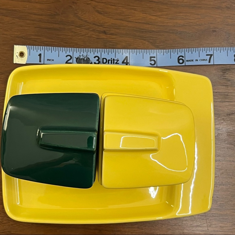 Franciscan Vintage 5 piece Ware Condiment Set 4 Toastmaster Green & Yellow MCM - Picture 13 of 15